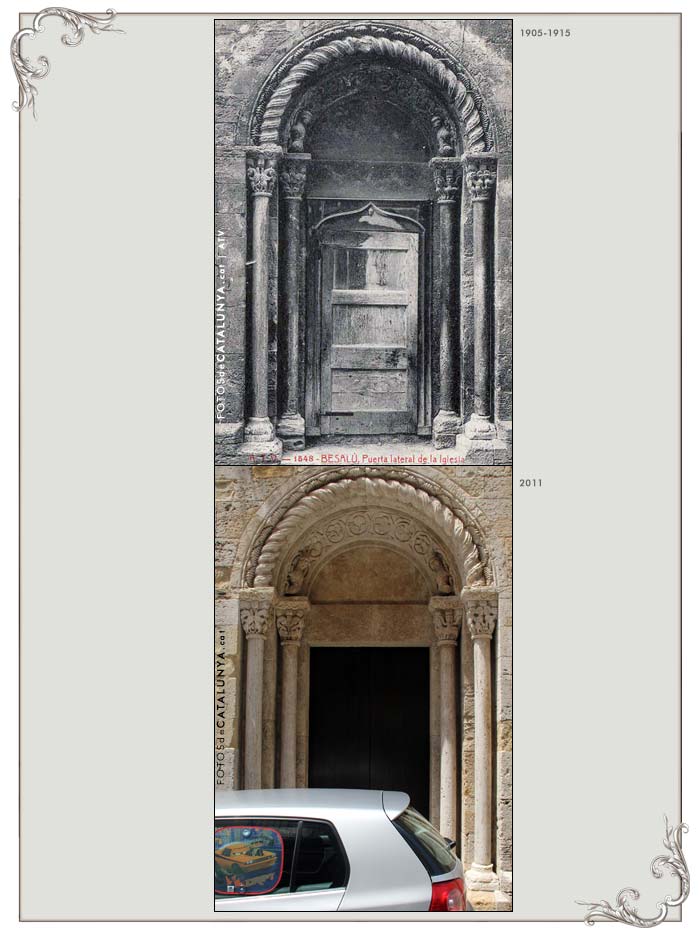 BESALÚ. Girona. Porta lateral del monestir de Sant Pere. Fotosdecatalunya.cat
