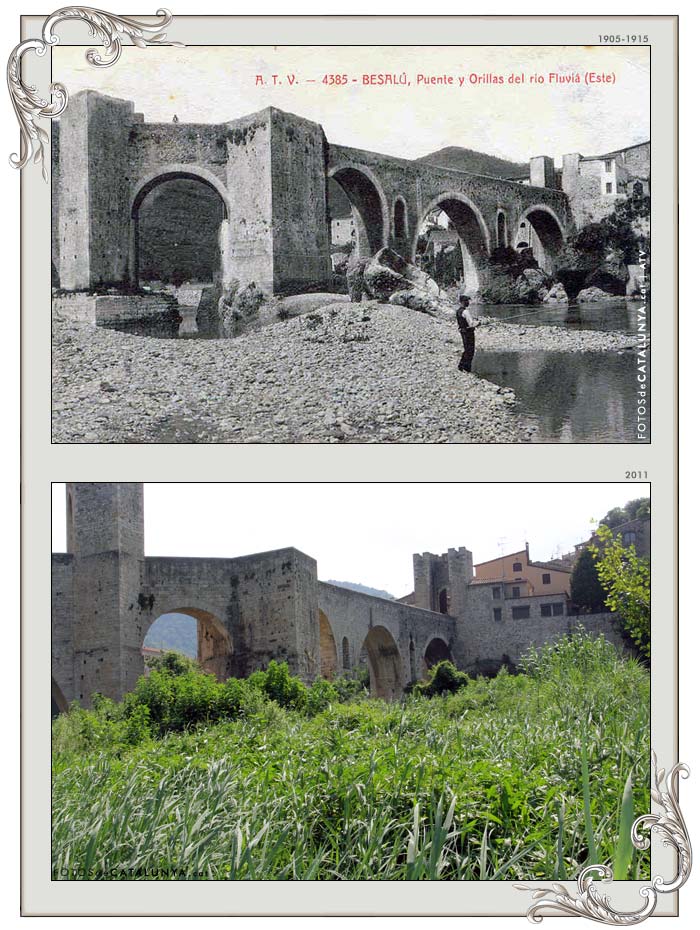 BESALÚ. Girona. Pont sobre el riu Fluvià. Fotosdecatalunya.cat