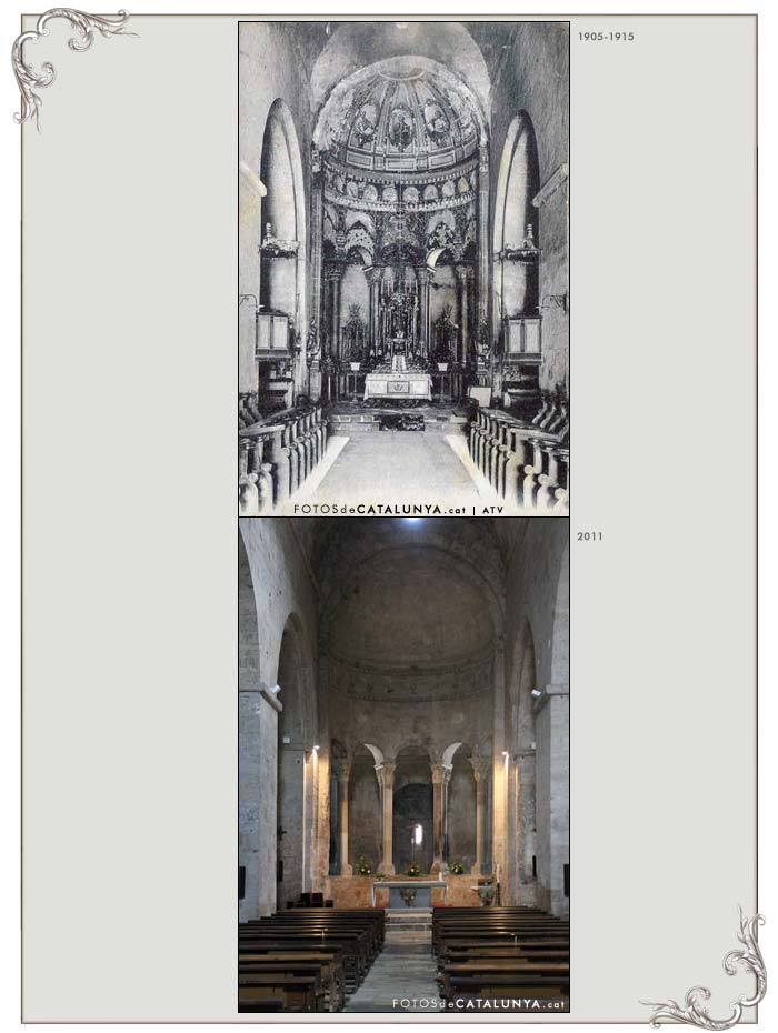 BESALÚ. Girona. Interior de l'església del monestir de Sant Pere. Fotosdecatalunya.cat