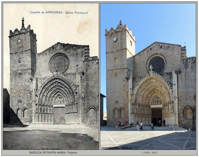CASTELLÓ D'EMPÚRIES. Girona. Façana de la Basílica de Santa Maria. Fotosdecatalunya.cat