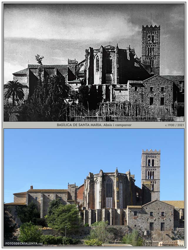 CASTELLÓ D'EMPÚRIES. Girona. Absis i campanar de la Basílica de Santa Maria. Fotosdecatalunya.cat