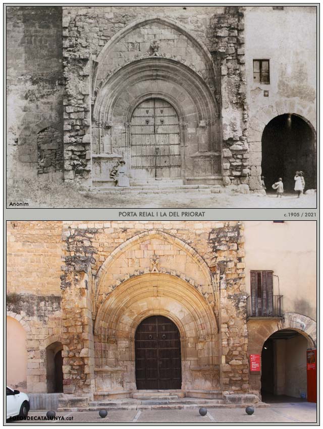 MONESTIR DE SANTES CREUS. Tarragona. Porta Reial i porta del Priorat. Fotosdecatalunya.cat