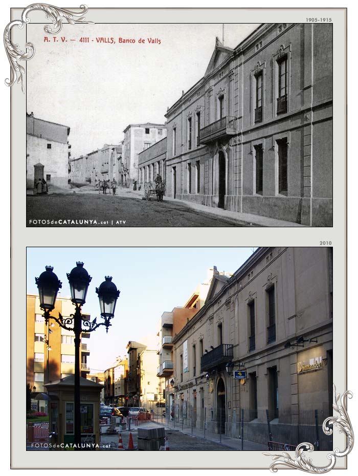 VALLS. Tarragona. Antic banc de Valls a la plaça Font de la Manxa. Fotosdecatalunya.cat